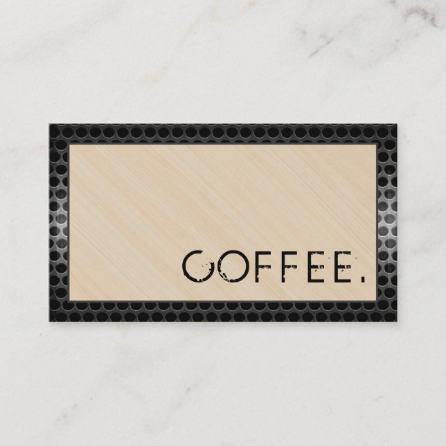 Loyalty Coffee Punch Wood Look Modern Metal #12 (Front)