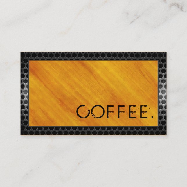 Loyalty Coffee Punch Wood Look Modern Metal #7 (Front)