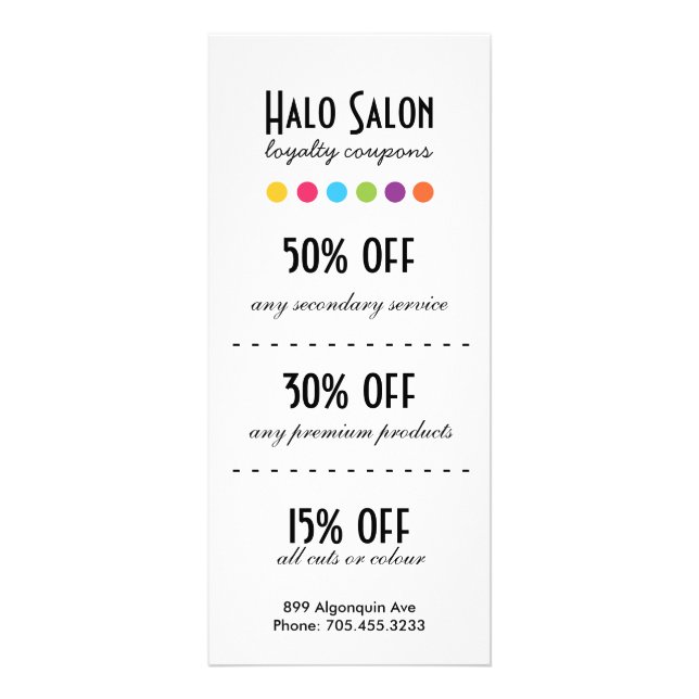 Loyalty Coupon Cards (Front)