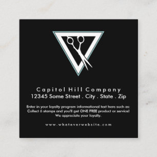 loyalty hair scissors square card