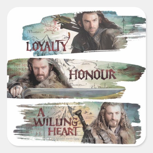 Loyalty, Honour, A Willing Heart Square Sticker (Front)