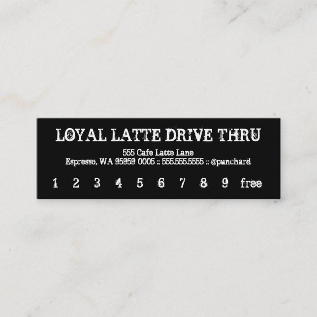 Loyalty Latte Drive-Thru Broken Card (Front)