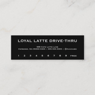 Loyalty Latte Drive-Thru Copperplate Card