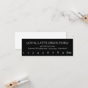 Loyalty Mini Latte Drive-Thru Card