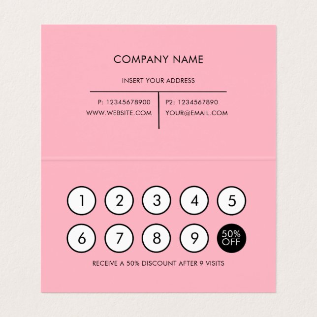 Loyalty Modern Minimalist Cherry Blossom Business Card (Inside Unfolded)
