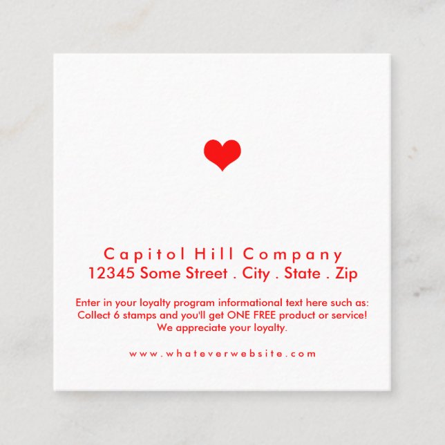loyalty program heart square (Front)