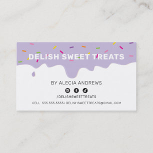 LOYALTY REWARDS frosting drip sprinkles purple Card