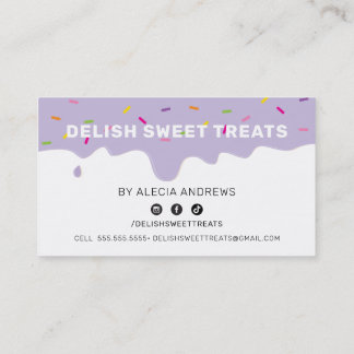 LOYALTY REWARDS frosting drip sprinkles purple Card