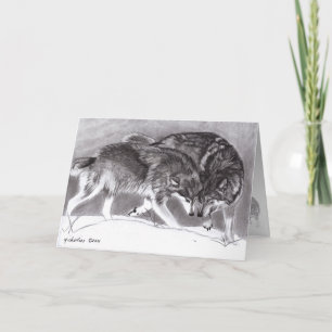 Loyalty Wolves Greeting Card