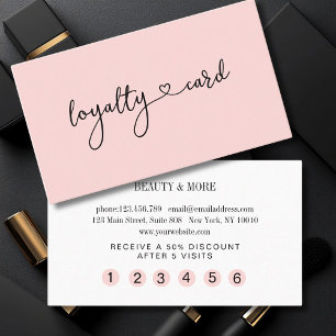 Loyauté 5 Carte de visite de Nails Lashes