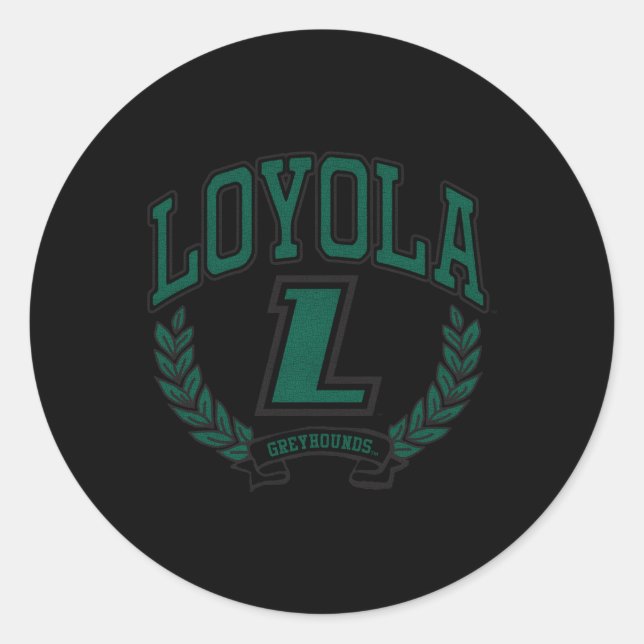 Loyola Maryland Greyhounds Victory Classic Round Sticker (Front)