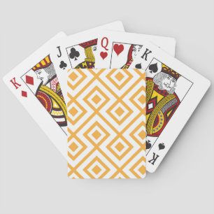 Lozenge shaped geometric pattern playing cards