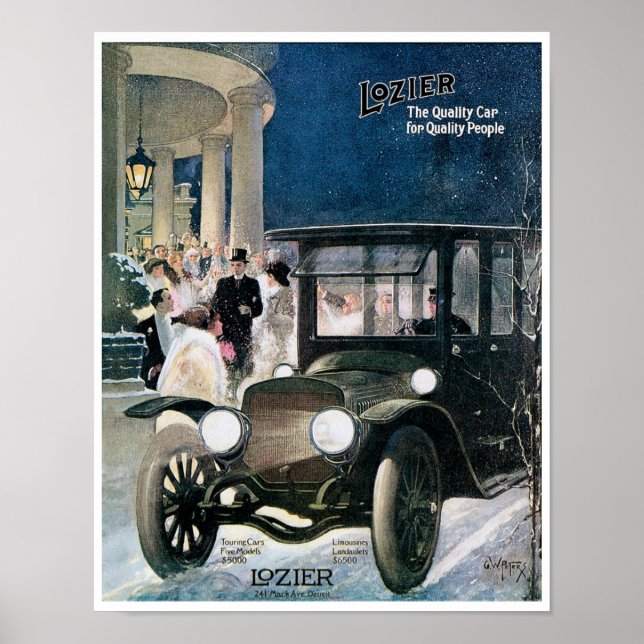 Lozier Automobile Vintage Ad Art Posters (Front)