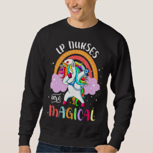 Lp Nurses Rn Nursing Magical Unicorn Rainbow Sweatshirt