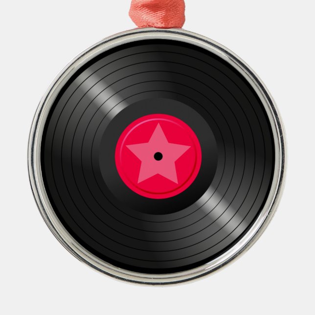 LP Record Metal Ornament (Front)