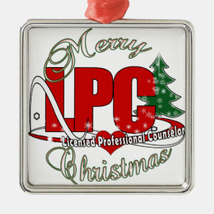 LPC CHRISTMAS Licensed Professional Counsellor Metal Ornament