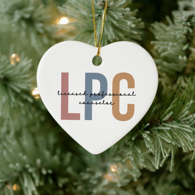 LPC Licensed Professional Counsellor Ceramic Ornament (Tree)