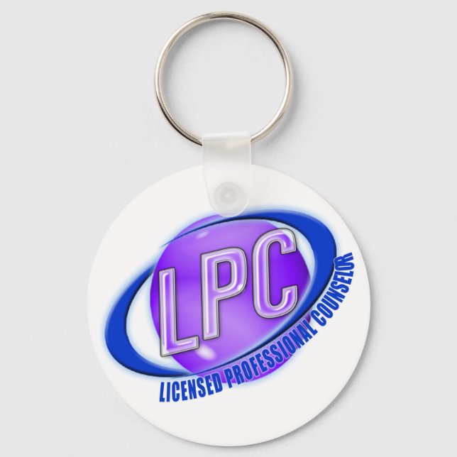 LPC SWOOSH LOGO LICENSED PROFESSIONAL COUNSELOR KEYCHAIN (Front)
