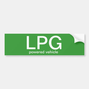 LPG powered vehicle - bumper sticker