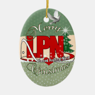 LPN CHRISTMAS Licensed Practical Nurse Ceramic Ornament