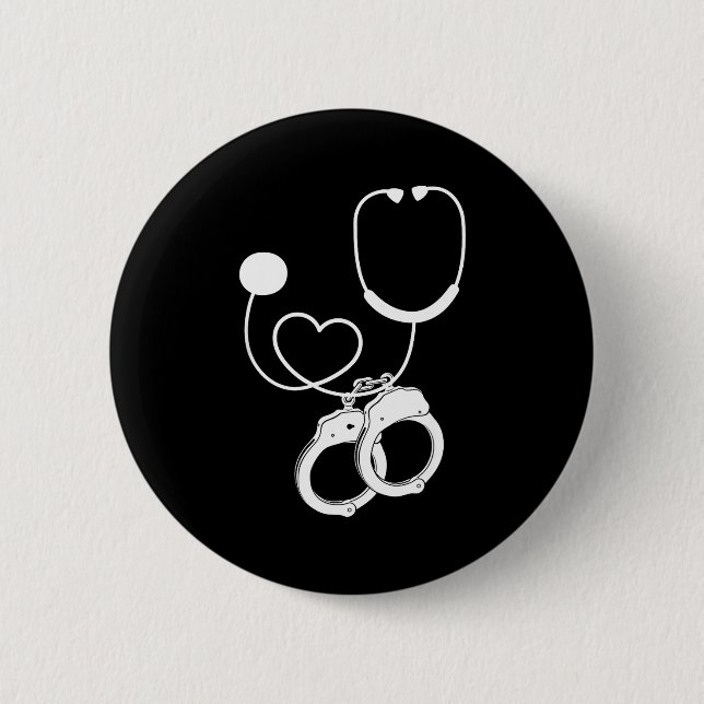 Lpn Correctional Nurse Nursing Stethoscope Officer 2 Inch Round Button (Front)