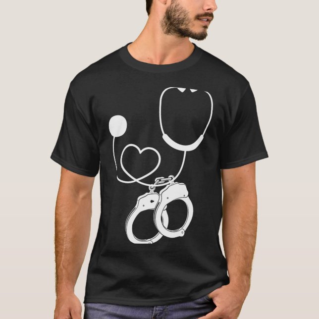 Lpn Correctional Nurse Nursing Stethoscope Officer T-Shirt (Front)