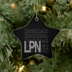 LPN Extraordinaire Ceramic Ornament