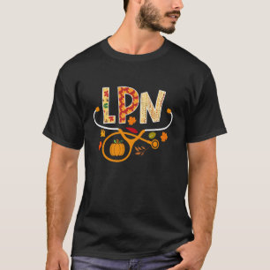 LPN Fall Autumn Stethoscope Pumpkin Licensed Pract T-Shirt
