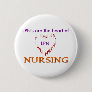 LPN Heart 2 Inch Round Button