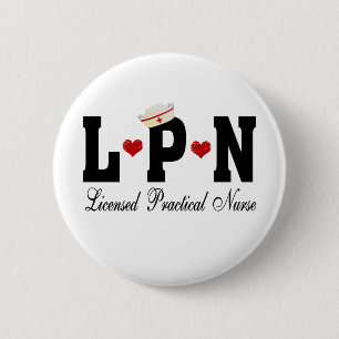 LPN Licensed Practical Nurse 2 Inch Round Button