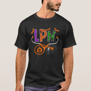 LPN Licensed Practical Nurse Halloween Pumpkin Ste T-Shirt