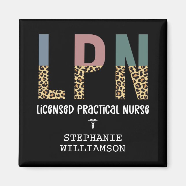 LPN Licensed Practical Nurse Personalized Magnet (Front)