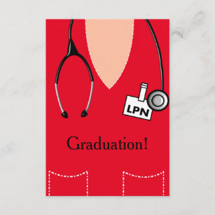 LPN Nurse Graduation Invitation Scrub #29