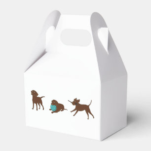 lr chocolate lab cartoon strip favor box