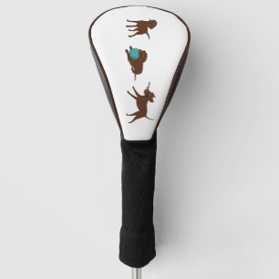lr chocolate lab cartoon strip golf head cover