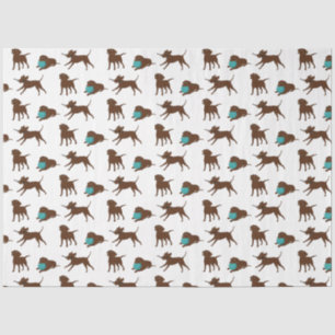 lr chocolate lab cartoon strip tissue paper