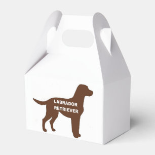 LR chocolate lab name silhouette Favor Box