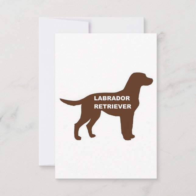 LR chocolate lab name silhouette Thank You Card (Front)