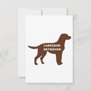 LR chocolate lab name silhouette Thank You Card