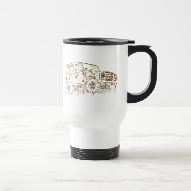 LR Defender Fire Travel Mug (Right)