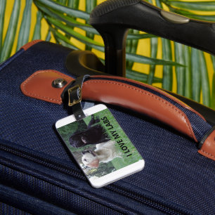 LR I Love My Labs with picture Luggage Tag
