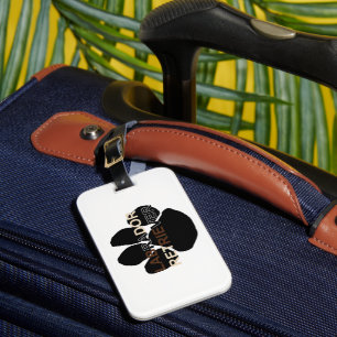 LR name paw Luggage Tag