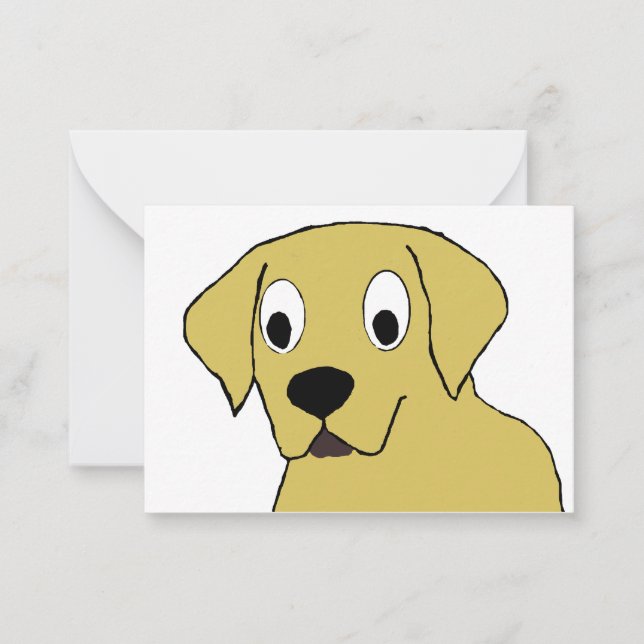 LR yellow lab cartoon head Card (Front)
