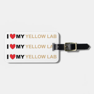 LR yellow love Luggage Tag