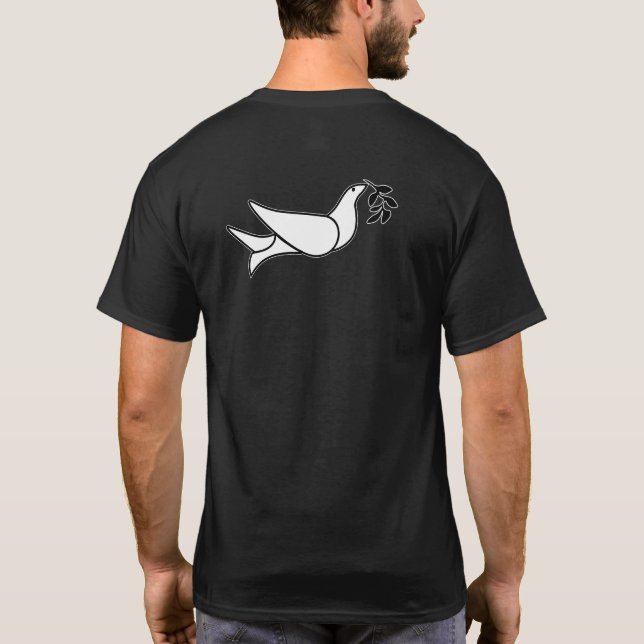 LRP blue on orange dove back T-Shirt (Back)