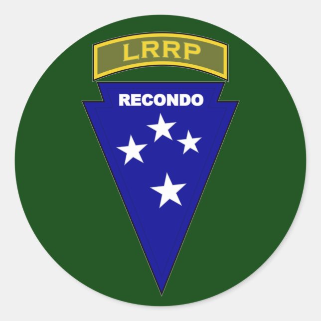 LRRP Recondo - Americal 1 Classic Round Sticker (Front)