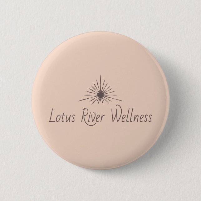LRW Sun Logo Brand Muted Blush Button (Front)