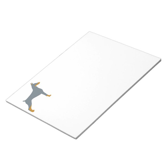 LS Doberman Pinscher blue and rust  silo Notepad (Angled)