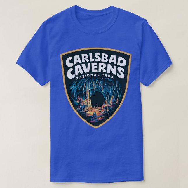 lsbad Caverns National Park Cave Emblem T-Shirt (Design Front)