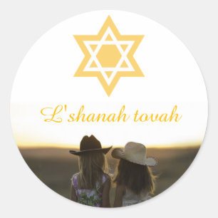 L'shanah Tovah Rosh Hashanah Star of David Classic Round Sticker